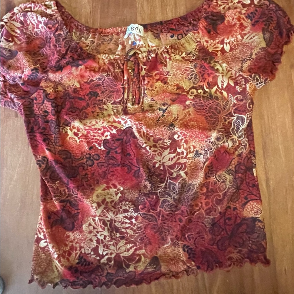 A. Byer Multicolor Floral Blouse